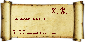 Kelemen Nelli névjegykártya